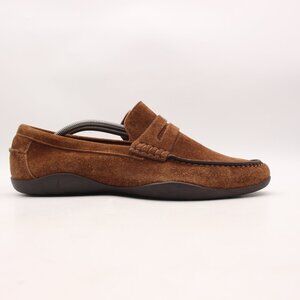 Harrys of London Basel Loafer Men's EU 45.5 US 11.5 Brown Suede Slip On Shoes